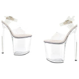 Clear Platform Sandal 8in - Naughty by Nature Adult Store