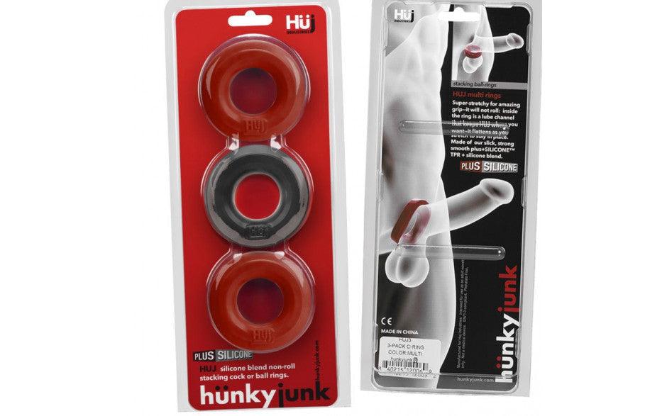 3 Pc Cockings by HunkyJunk Red/Tar Ice - Naughty by Nature Adult Store