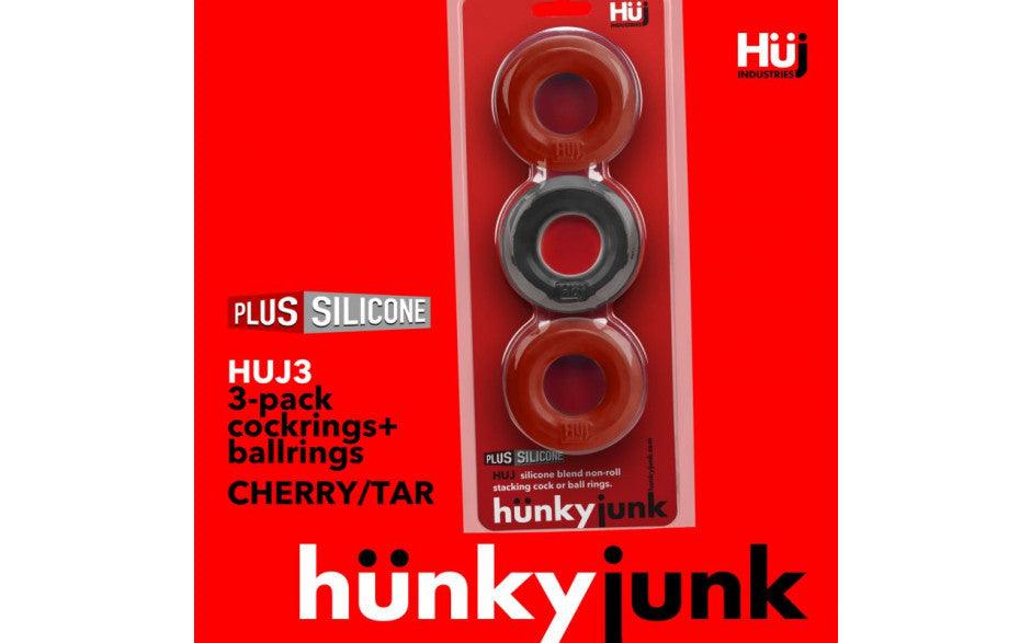 3 Pc Cockings by HunkyJunk Red/Tar Ice - Naughty by Nature Adult Store