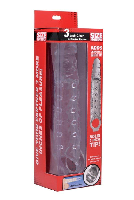 3in Extender Sleeve Clear - Adult Toys