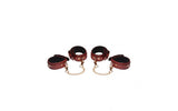 6 Pc PU Leather Bondage Set Burgundy - Adult Toys