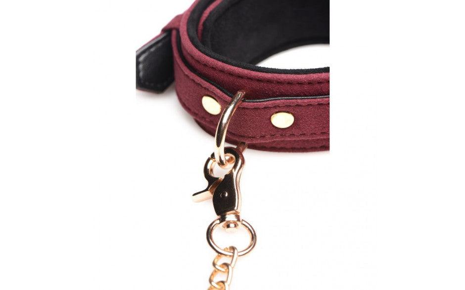 6 Pc Velvet Bondage Set Burgundy - Adult Toys