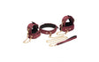 6 Pc Velvet Bondage Set Burgundy - Adult Toys