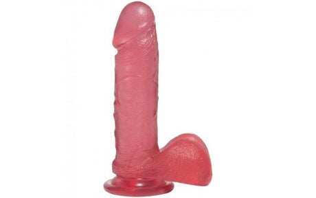 7 in Realistic Cock With Balls Pink - Adult Toys