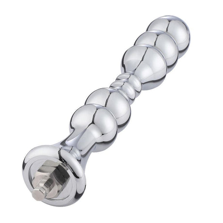 8.2in Smooth Aluminium Anal Wand Metal Bead Anal Dildo - Naughty by Nature Adult Store