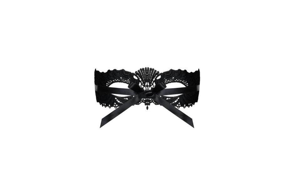 A700 Black Mask with Ribbon Tie - Naughty by Nature Adult Store