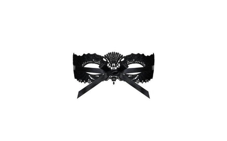 A700 Black Mask with Ribbon Tie - Naughty by Nature Adult Store