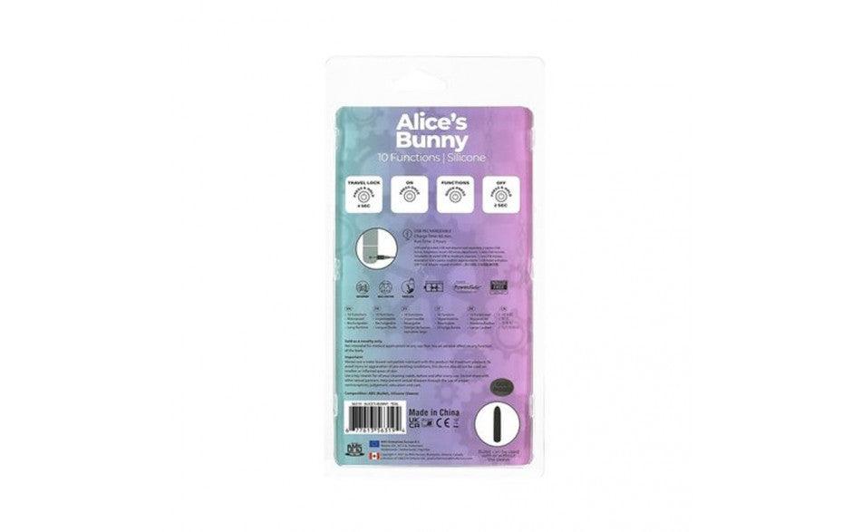 Alices Bunny Rechargeable Bullet w Rabbit Sleeve Teal - Adult Toys