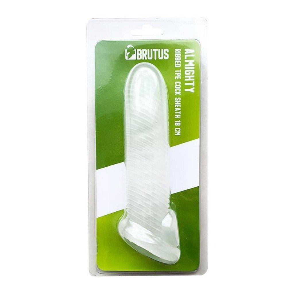 Almighty Ribbed Cocksheath 18cm - Adult Toys
