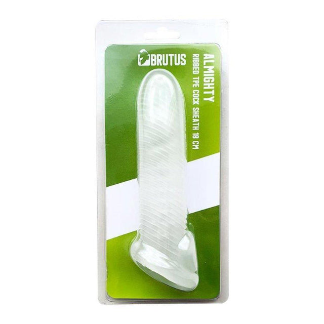 Almighty Ribbed Cocksheath 18cm - Adult Toys