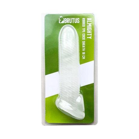 Almighty Ribbed Cocksheath 18cm - Naughty by Nature Adult Store