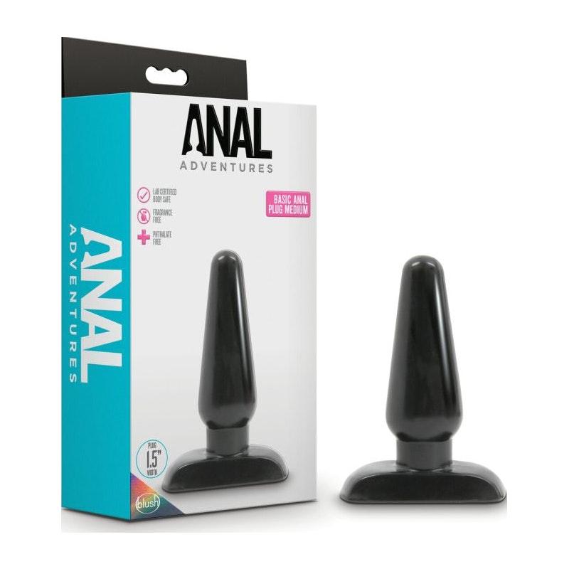 Anal Adventures Basic Anal Plug Medium - Naughty by Nature Adult Store