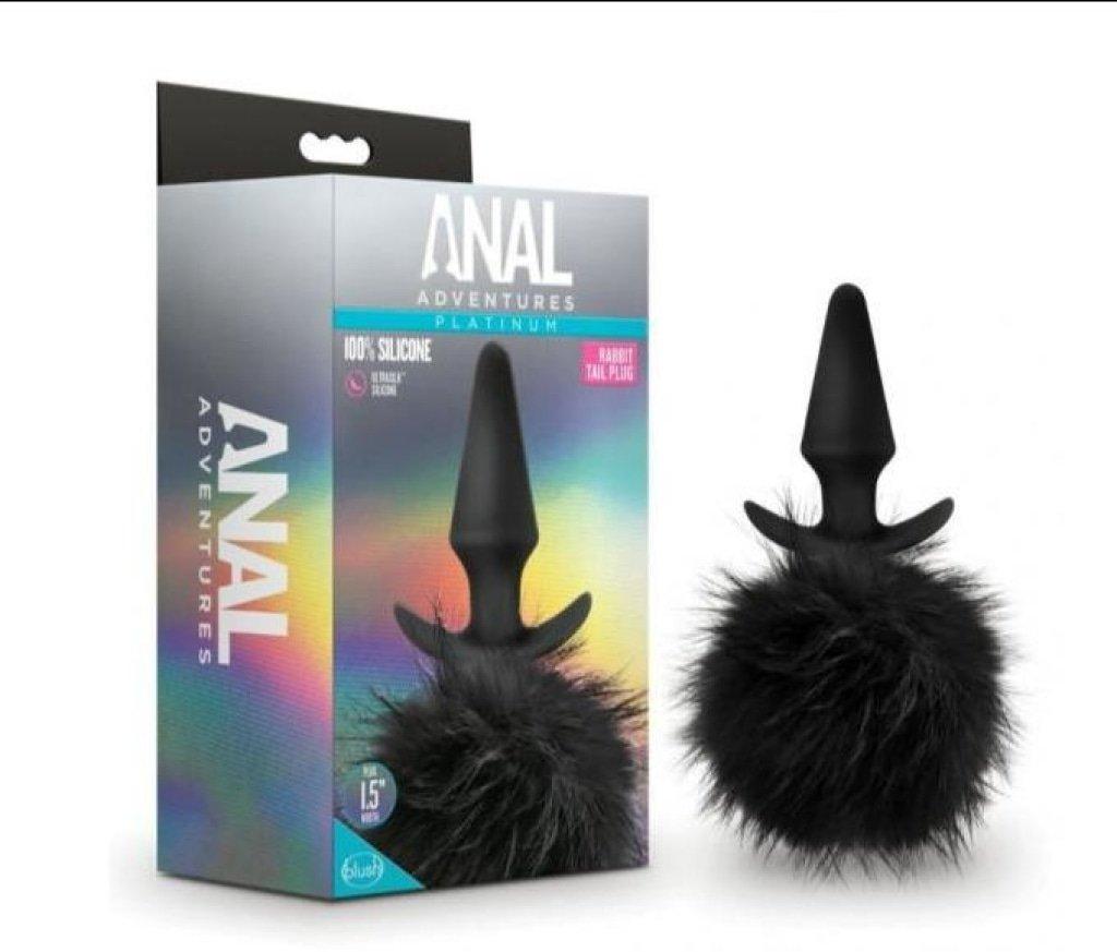 Anal Adventures Platinum Rabbit Tail Plug - Naughty by Nature Adult Store