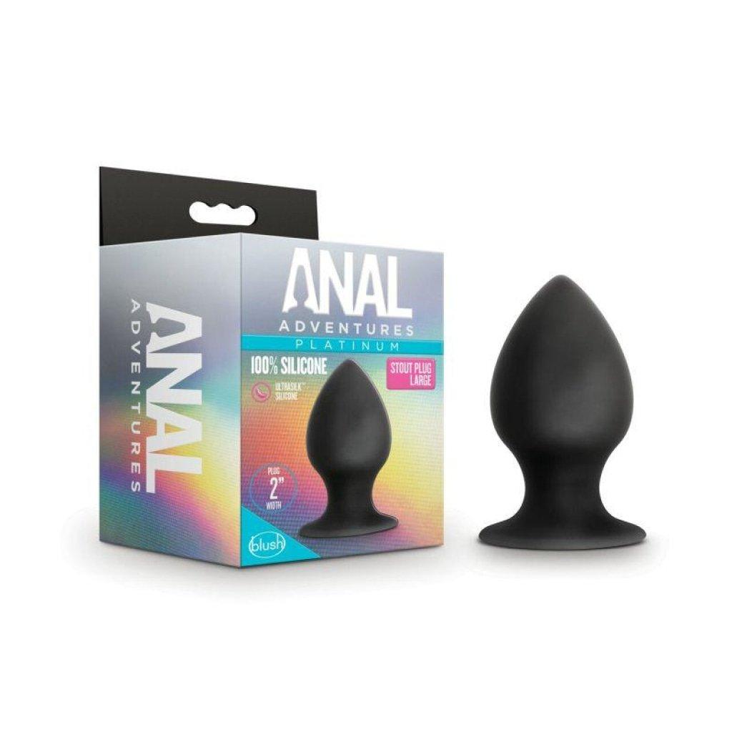 Anal Adventures Platinum Silicone Anal Stout Plug Large - Naughty by Nature Adult Store