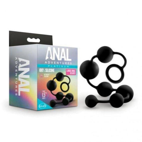 Anal Adventures Platinum Silicone Large Anal Beads - Naughty by Nature Adult Store