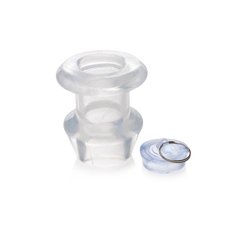 Ass Bung Clear Hollow Anal Dilator 3.5in Large - Adult Toys