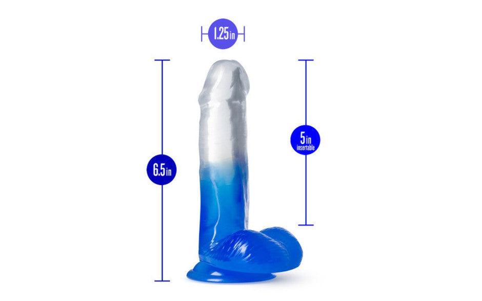 B Yours Morning Dew 6in Dildo Stella Blue - Adult Toys