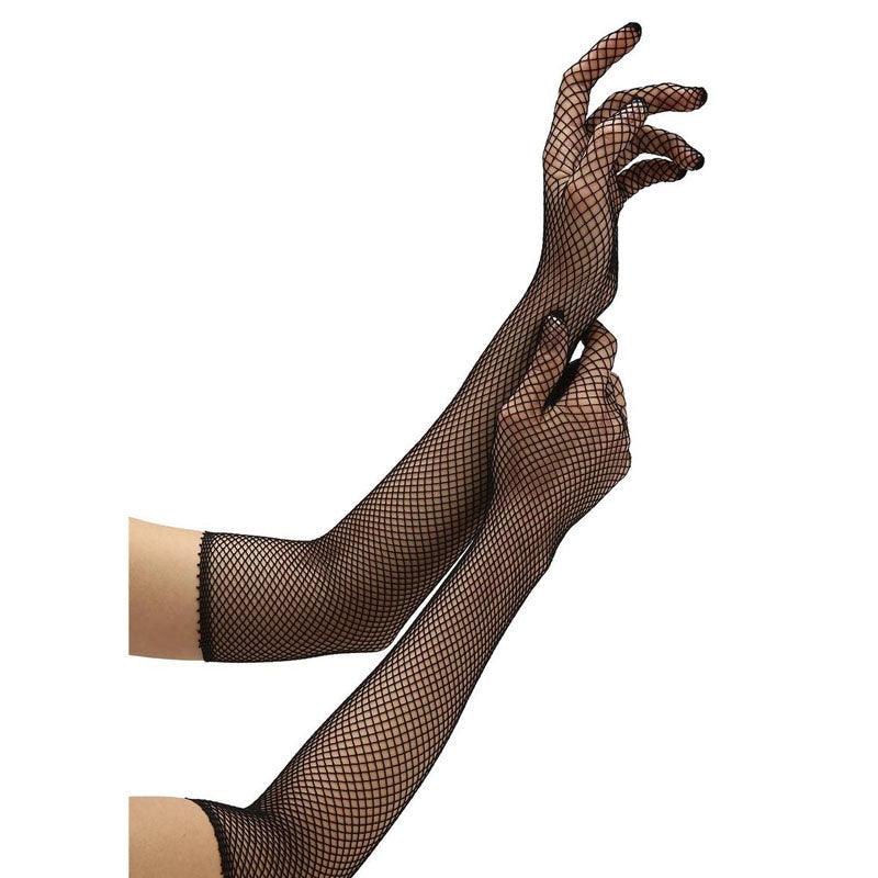 Baci White Label Fishnet Opera Glove - Black Gloves - Naughty by Nature Adult Store