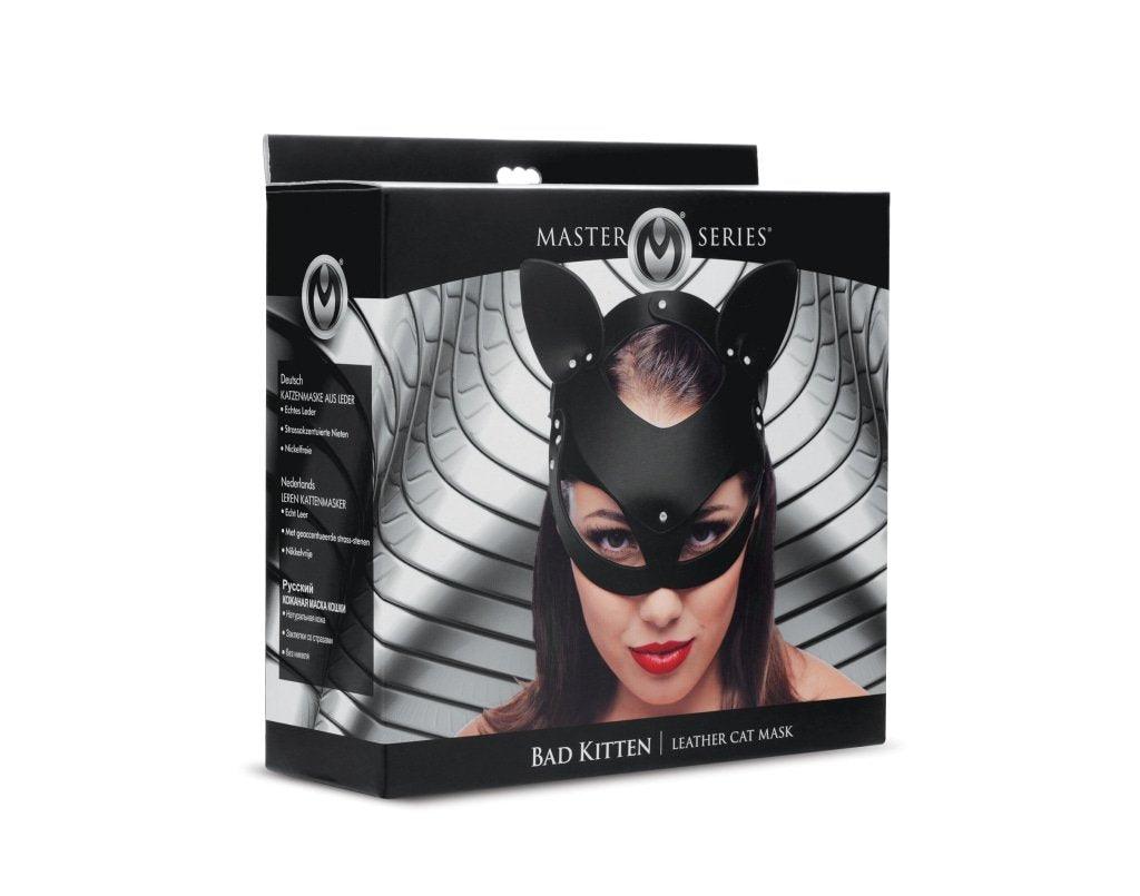 Bad Kitten Leather Cat Mask - Adult Toys