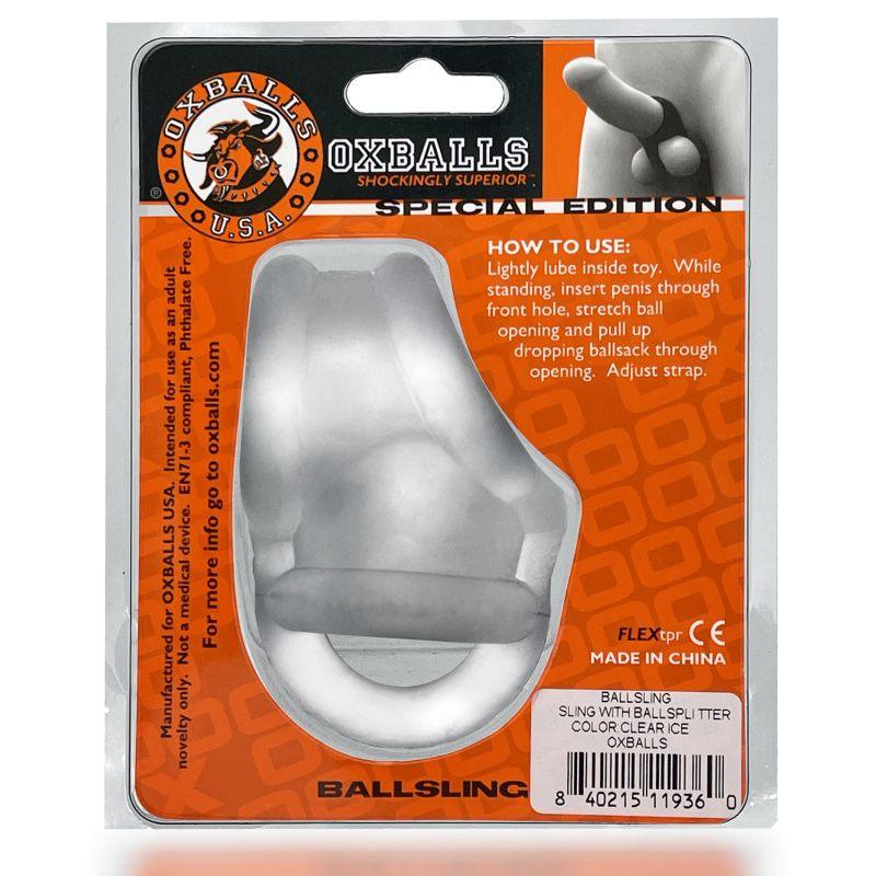 Ballsling Ball Split Sling Clear Ice - Adult Toys