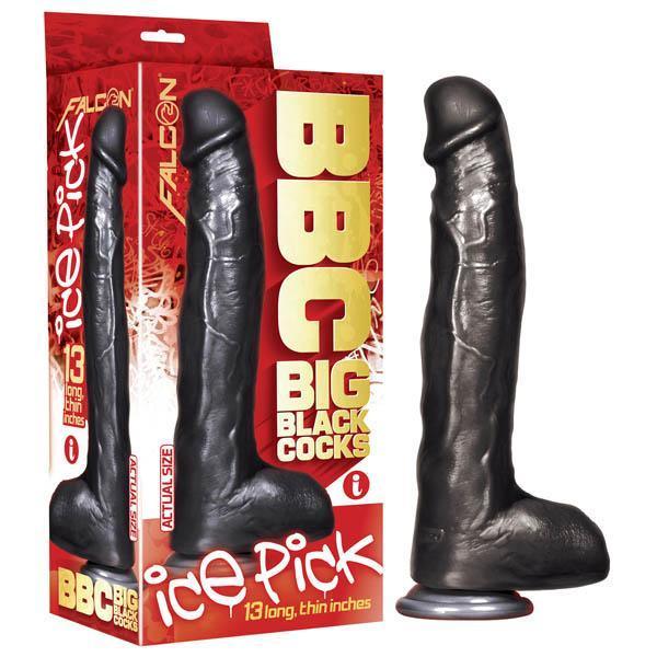 BBC (Big Black Cocks) - Ice Pick - Black 33 cm (13'') Dong - Naughty by Nature Adult Store