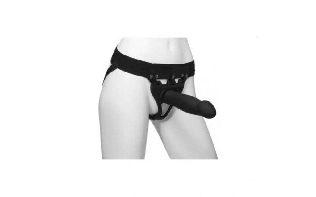 Be Bold 8in Large Dong 2 Pc Hollow Silicone Strap-On Set - Naughty by Nature Adult Store