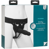 Be Daring 7in Bulbed Dong 2 Pc Hollow Silicone Strap - On Set - Adult Toys