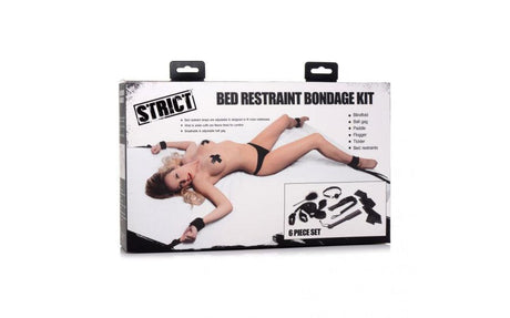 Bed Restraint Bondage Kit Black - Adult Toys