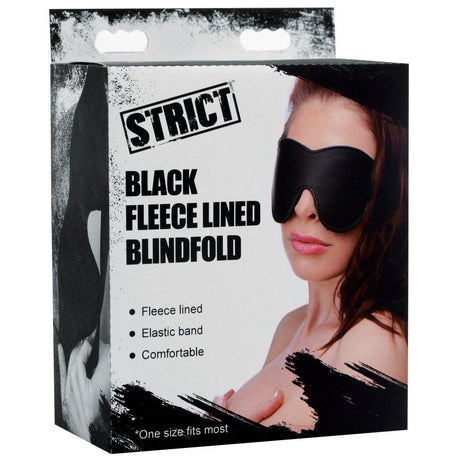 Black Fleece Lined Blindfold - Naughty by Nature Adult Store