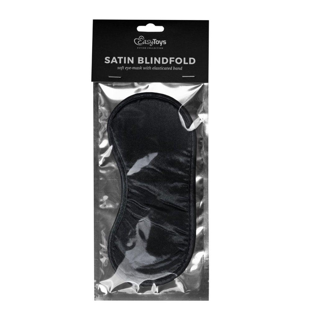 Black Satin Eye Mask - Adult Toys