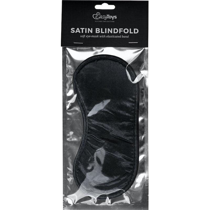 Black Satin Eye Mask - Adult Toys