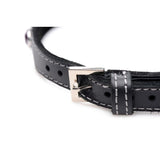 Bling Vixen Leather Choker w Clear Rhinestones - Naughty by Nature Adult Store