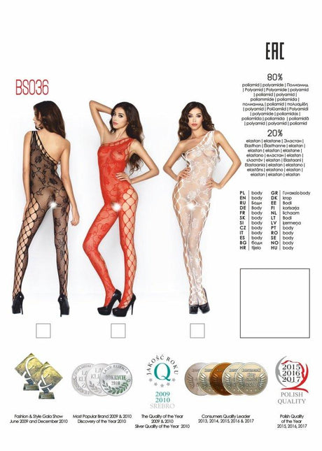 Bodysuit BS036 Red - Lingerie