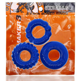 Bonemaker 3 Pc Cockring Set Pool Blue - Naughty by Nature Adult Store