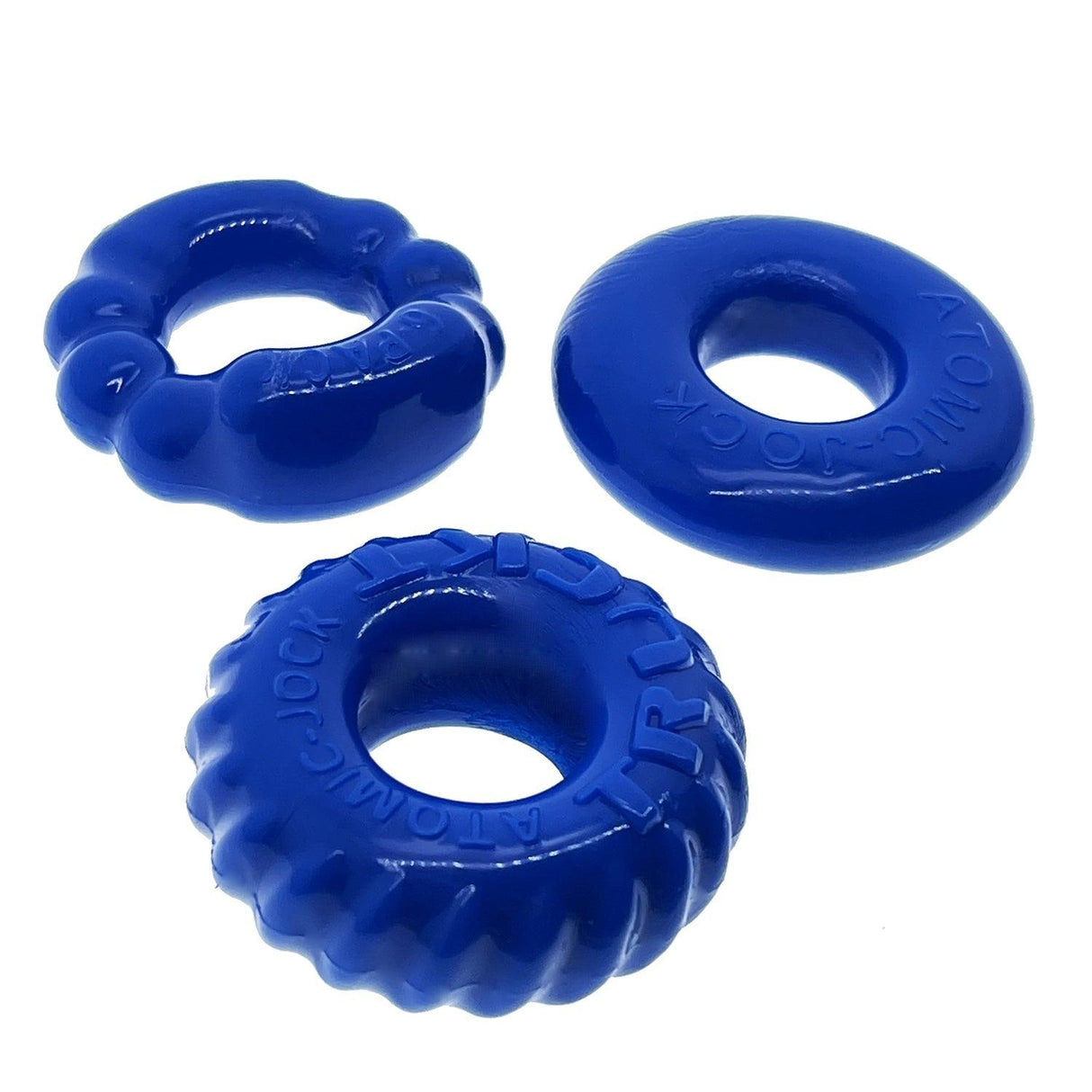 Bonemaker 3 Pc Cockring Set Pool Blue - Naughty by Nature Adult Store