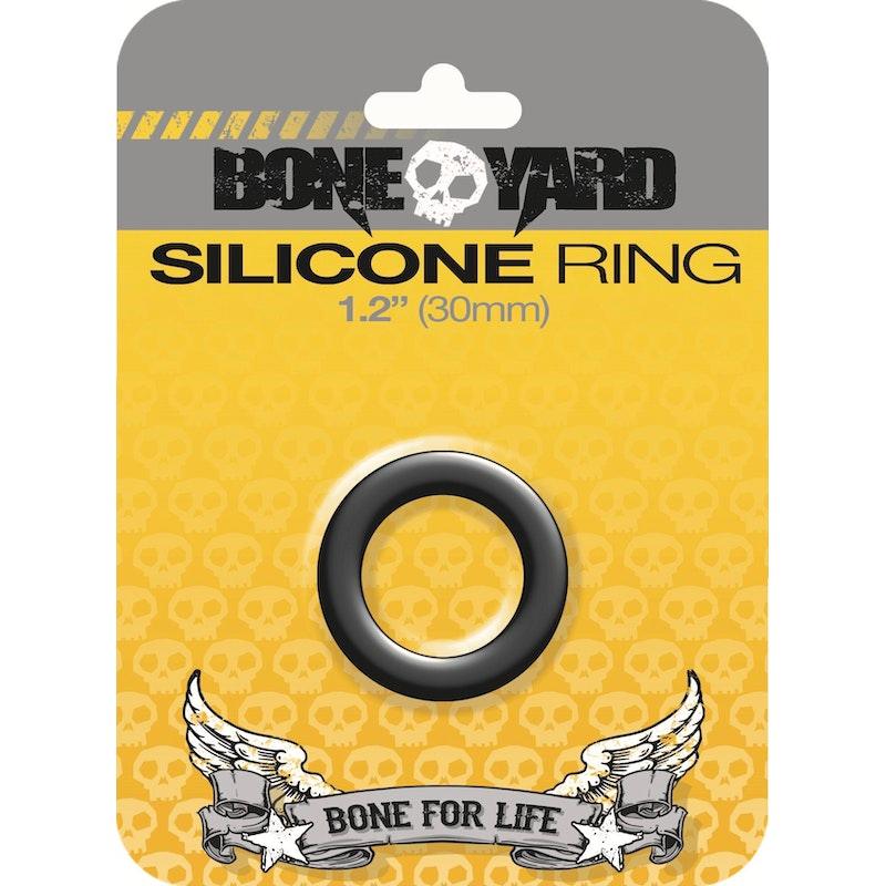 Boneyard Silicone Ring 30mm Black - Naughty by Nature Adult Store