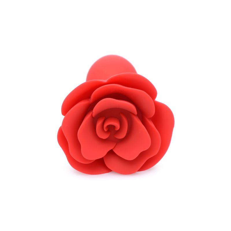 Booty Bloom Silicone Rose Plug Large Red - Adult Toys