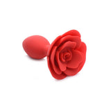 Booty Bloom Silicone Rose Plug Large Red - Adult Toys