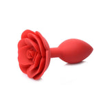 Booty Bloom Silicone Rose Plug Large Red - Adult Toys