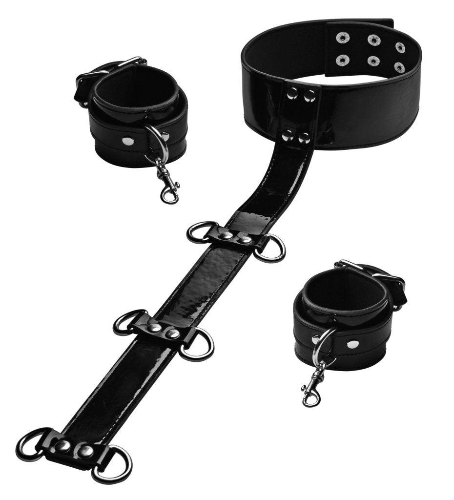 Bound Around Neck to Wrist Restraints - Adult Toys