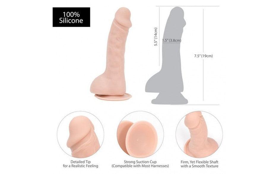 Brad 7.5in Dong Beige - Naughty by Nature Adult Store