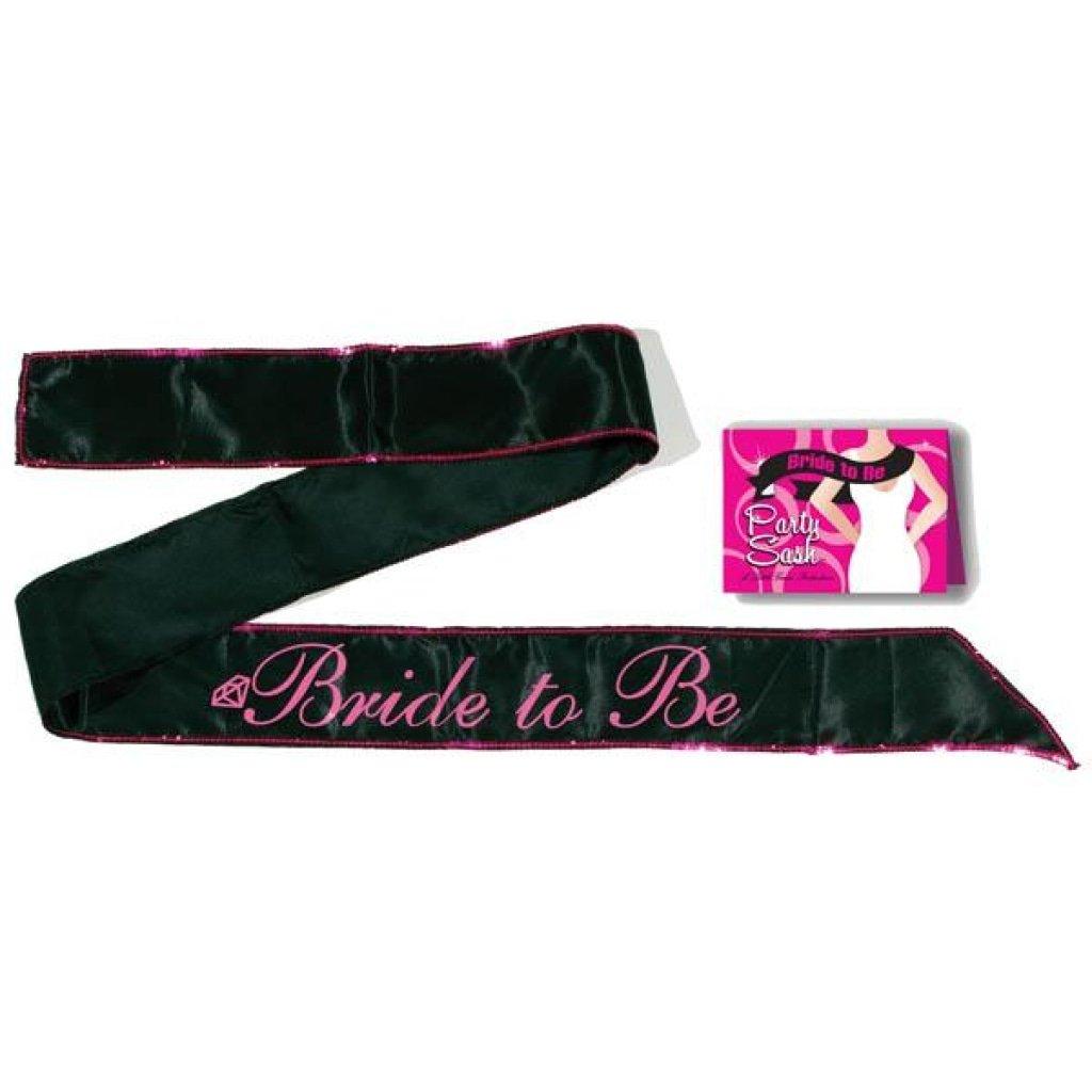 Bride To Be Sash - Black Hens Party Sash - Naughty by Nature Adult Store