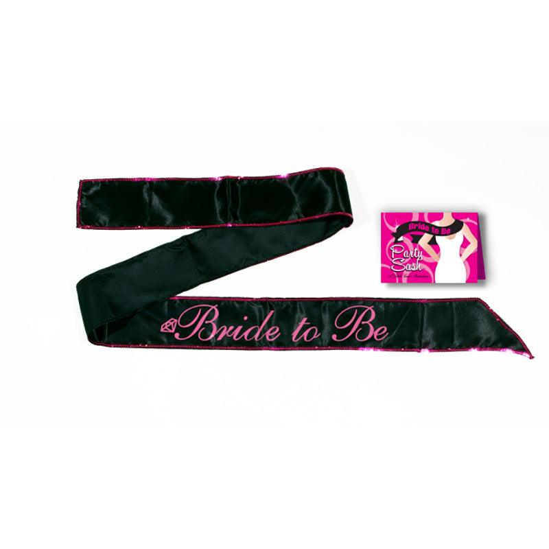 Bride To Be Sash - Black Hens Party Sash - Naughty by Nature Adult Store