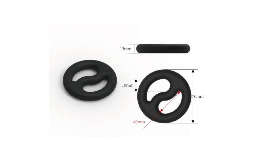 Brutus Yin Yang Silicone Cock and Ball Duo Ring - Naughty by Nature Adult Store