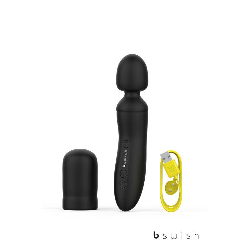 Bthrilled Premium - Noir               - Black 21 cm USB Rechargeable Massage Wand - Naughty by Nature Adult Store