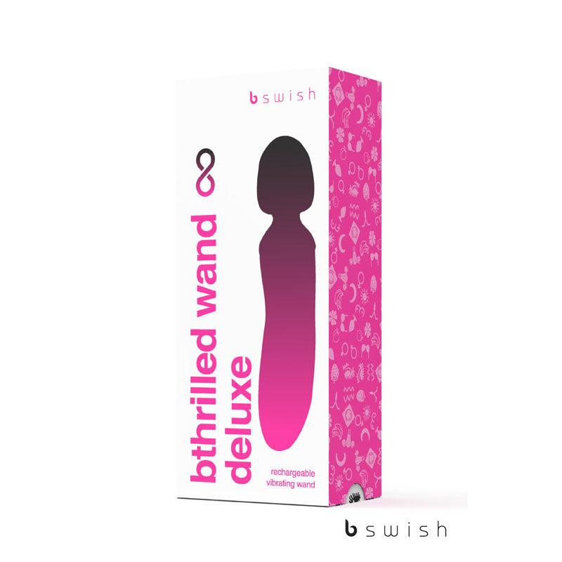 Bthrilled Premium - Noir               - Black 21 cm USB Rechargeable Massage Wand - Naughty by Nature Adult Store