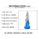 Bull Horn Dildo Blue/White - Naughty by Nature Adult Store