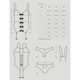 Bunny Suit 4 Pc Costume - Lingerie