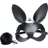 Bunny Tail Anal Plug and Mask Set - Naughty by Nature Adult Store