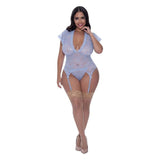 Cap Sleeve Basque and Thong Set - Lingerie
